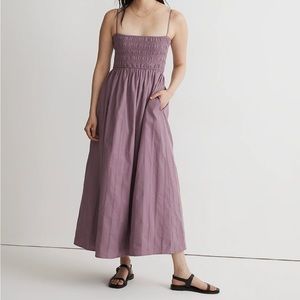 Madewell Theo Sleeveless Midi Dress Antique Purple